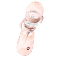 Бутылочка антиколиковая с ручками и силиконовой соской розовый Happy Baby/Хэппи Беби 300мл миниатюра фото №6