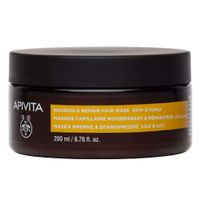 Маска для волос питательная и восстанавливающая с оливой и медом Apivita/Апивита банка 200мл
