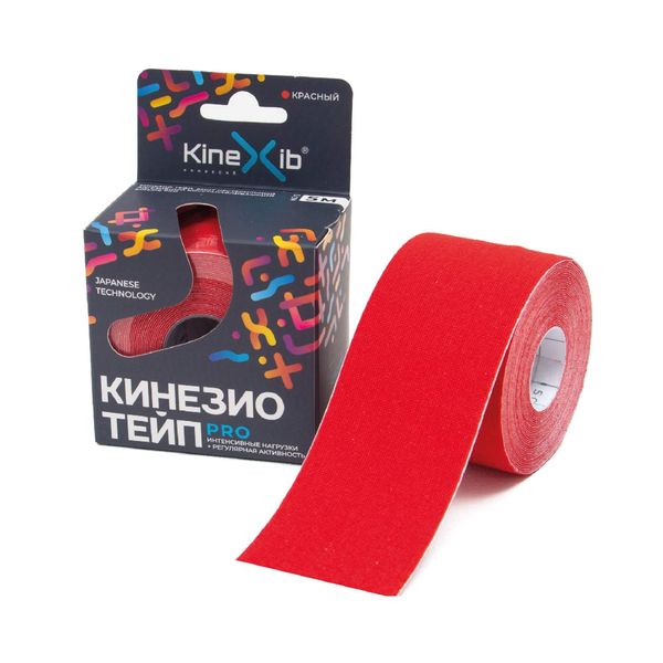 Тейп кинезио адгезивный восстанавливающий нестерильный красный Pro Kinexib 5м х 5см экопласт кинезио тейп 5см 5м голубой