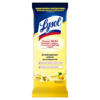 Салфетки дезинфицирующие Лимонная свежесть Lysol 80 шт.