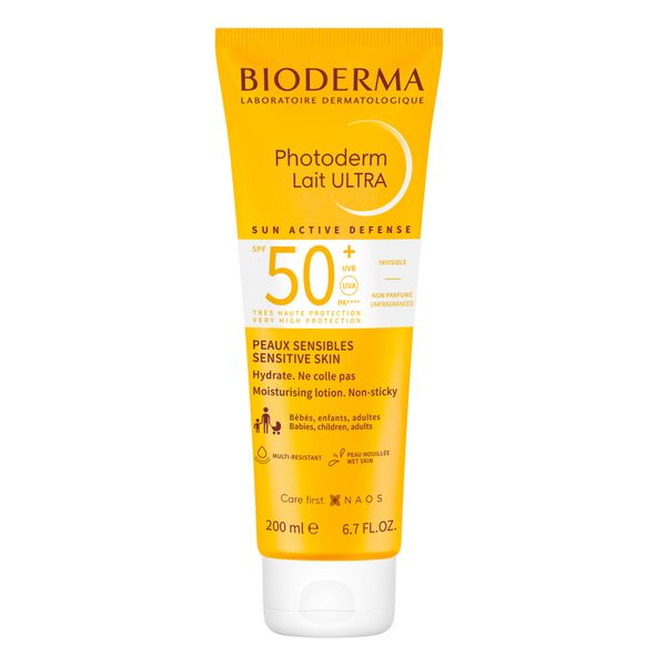 Молочко солнцезащитное для чувствительной кожи SPF50+ Ultra Photoderm Bioderma/Биодерма 200мл NAOS, Bioderma
