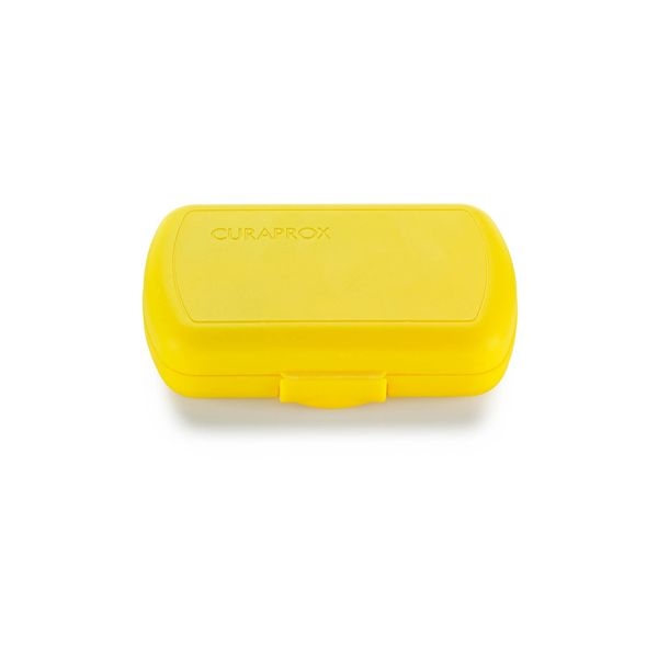 Набор дорожный желтый бокс Curaprox/Курапрокс: Паста зубная туба 10мл+Щетка зубная ультрамягкая+Ершик межзубный с держателем фото №3
