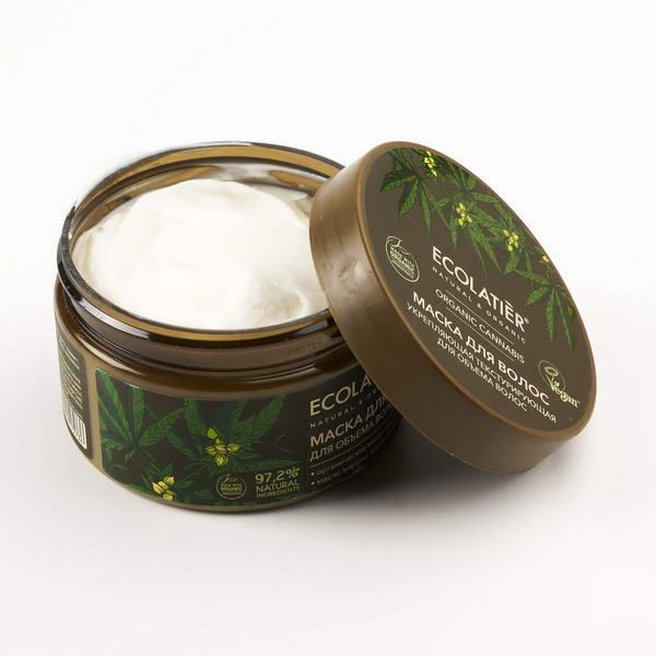 Маска для волос укрепляющая текстурирующая для объема волос Organic Cannabis, Ecolatier Green 250мл фото №4