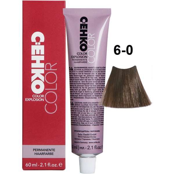 Крем-краска для волос 6/0 Темный блондин Color Explosion C:ehko 60мл