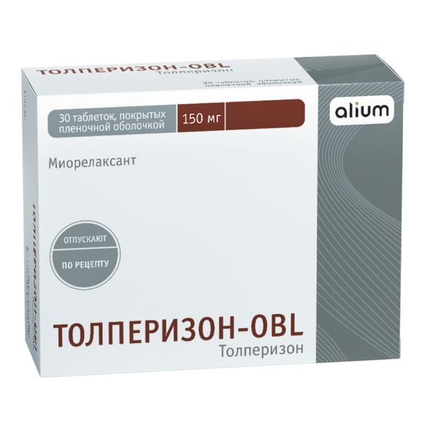 Толперизон-OBL таблетки п/о плен. 150мг 30шт толперизон органика таб п п о 150мг 30