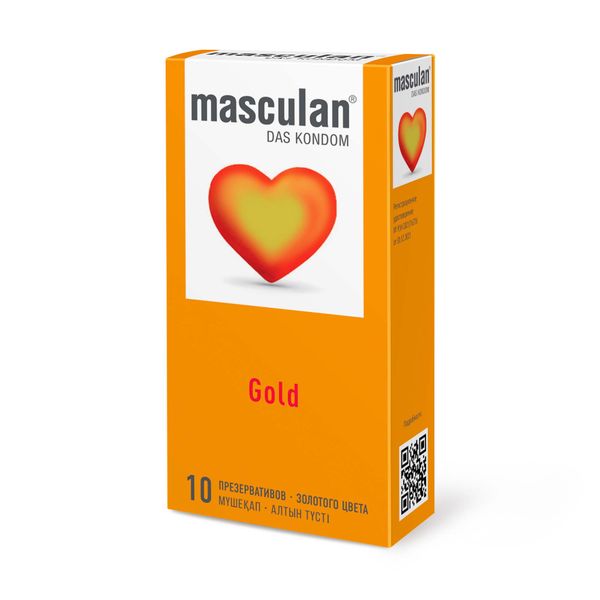 Презервативы золотого цвета Gold Masculan/Маскулан 10шт презервативы нежные sensitive plus masculan маскулан 10шт
