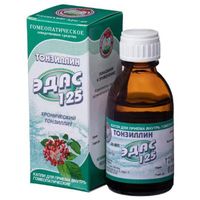 Тонзиллин Эдас-125 капли для приема внутрь гомеопатические 25мл