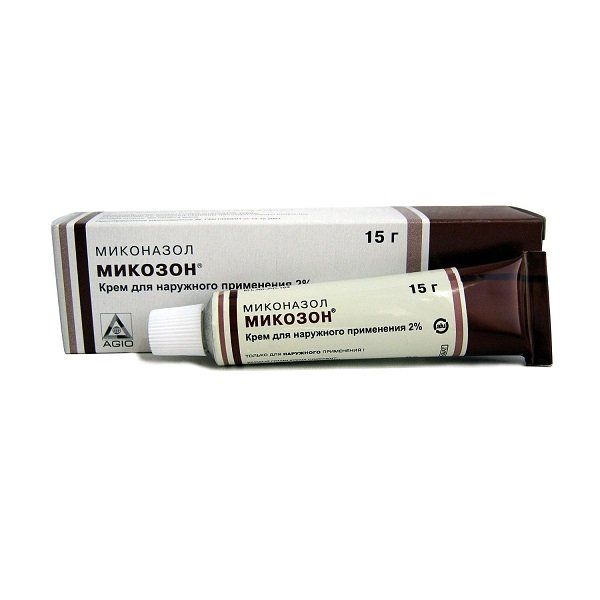 Микозон (миконазол) крем 2% 15г туба