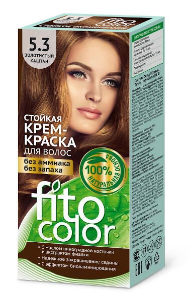 Крем-краска для волос серии fitocolor, тон 5.3 золотистый каштан fito косметик 115 мл Фитокосметик ООО 503990 - фото 1