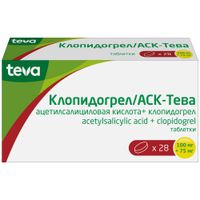 Клопидогрел/АСК-Тева таблетки 100мг+75мг 28шт, миниатюра фото №19