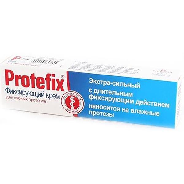 Крем Protefix (Протефикс) фиксирующий для зубных протезов Экстра-сильный 20 мл Queisser Pharma 572716 Крем Protefix (Протефикс) фиксирующий для зубных протезов Экстра-сильный 20 мл - фото 1