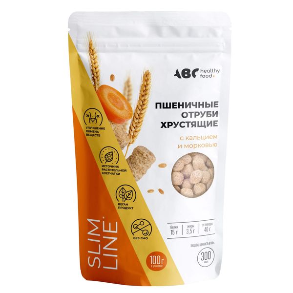 Отруби пшеничные хрустящие с кальцием и морковью Лито ABC Healthy Food 100г
