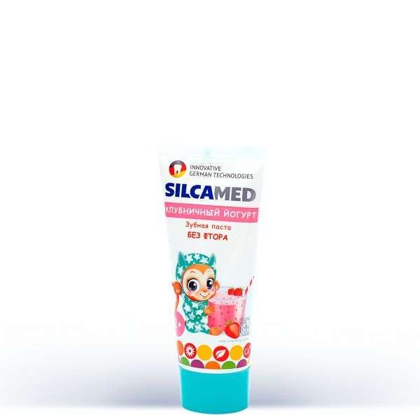 Зубная паста клубничный йогурт Silcamed/Силкамед 65мл фото №2