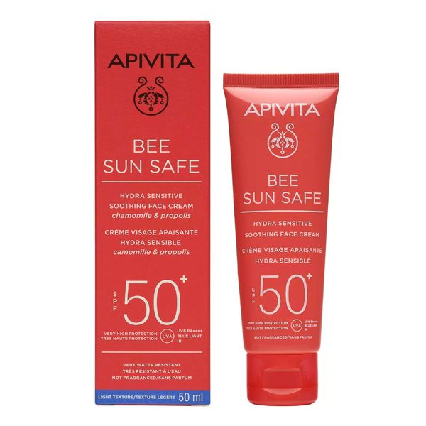 Крем солнцезащитный для чувствительной кожи лица SPF50+ Bee Sun Safe Apivita/Апивита тюбик 50мл Дерматолог Лаб Урьяж ООО