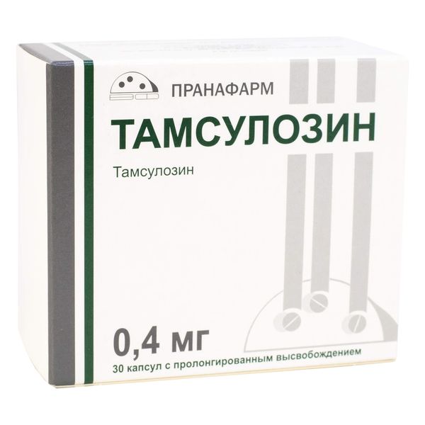 Тамсулозин капсулы с пролонгированным высвоб. 0,4мг 30шт Пранафарм ООО