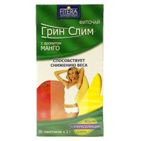Фиточай вкус манго Грин Слим Fitera/Фитера фильтр-пакеты 2г 30шт, миниатюра фото №6