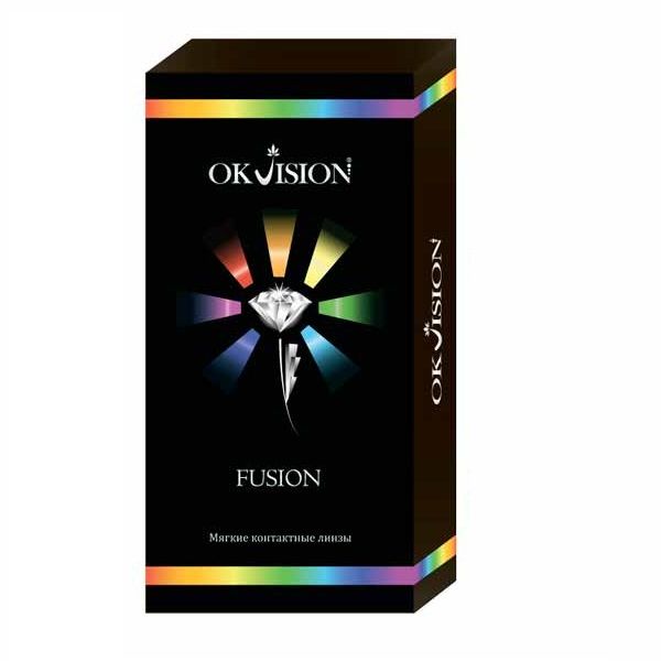 Купить Линзы контактные цветные Okvision okvision fusion (8.6/-0, 00) Blue 2шт, New Bio Co., Ltd, Южная Корея