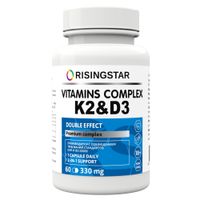 Комплекс витаминов К2 и Д3 Дабл эффект Risingstar капсулы 330мг 60шт миниатюра