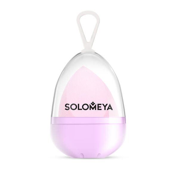 Спонж косметический для макияжа со срезом лиловый Solomeya
