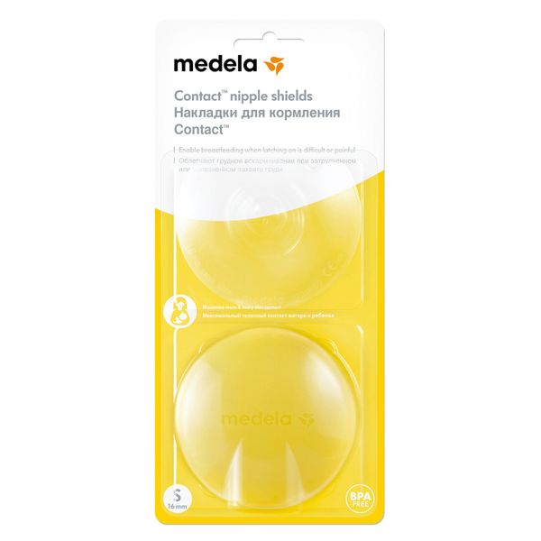 Накладка силиконовая для кормления грудью Contact Medela/Медела 2шт р.S фото №2