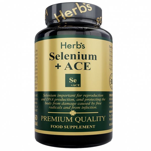 Селен+АСЕ витамины Herb's/Херб'c таблетки 0,40г 60шт Pharma Market Solutions SIA 1291964 Селен+АСЕ витамины Herb's/Херб'c таблетки 0,40г 60шт - фото 1