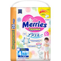 Трусики-подгузники для детей Merries/Меррис 9-14кг 56шт р.L