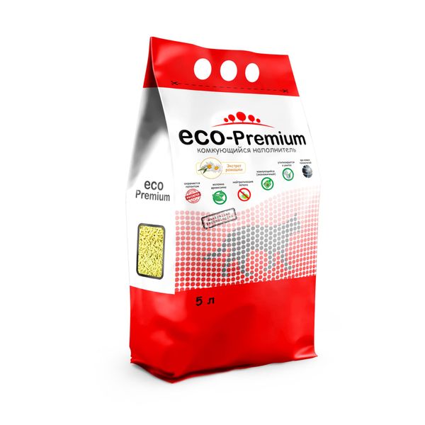Наполнитель древесный ромашка ECO-Premium 1,9кг 5л наполнитель eco premium лаванда комкующийся древесный лаванда 1 9кг 5 л