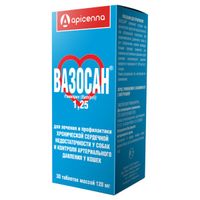 Вазосан таблетки для кошек и собак 1,25мг 30шт