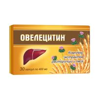 Овелецитин комплекс экстракт расторопши и овса капсулы 400мг 30шт, миниатюра