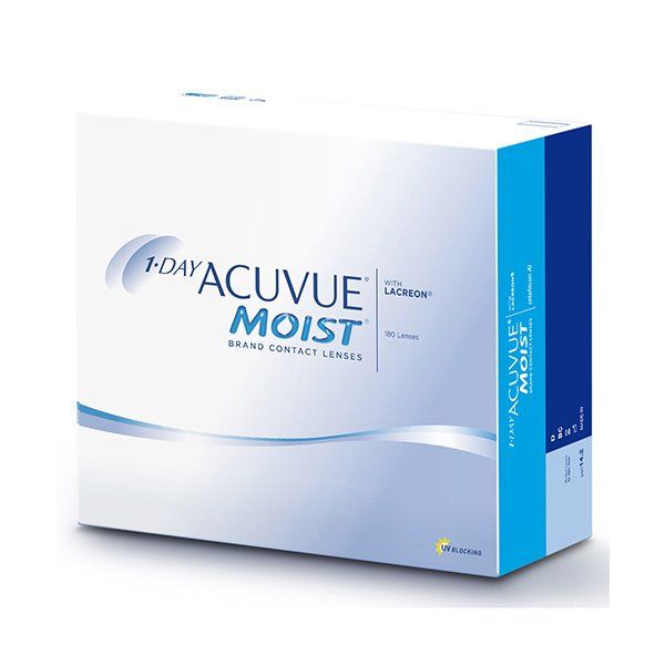 Линзы контактные Acuvue 1 day moist (8.5/-4,00) 180шт