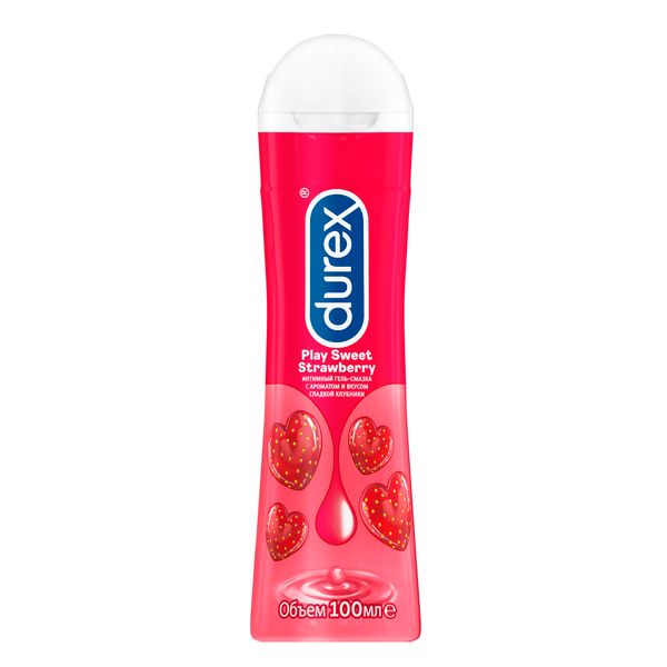 Гель-смазка Sweet Strawberry Play Durex/Дюрекс фл. 100мл