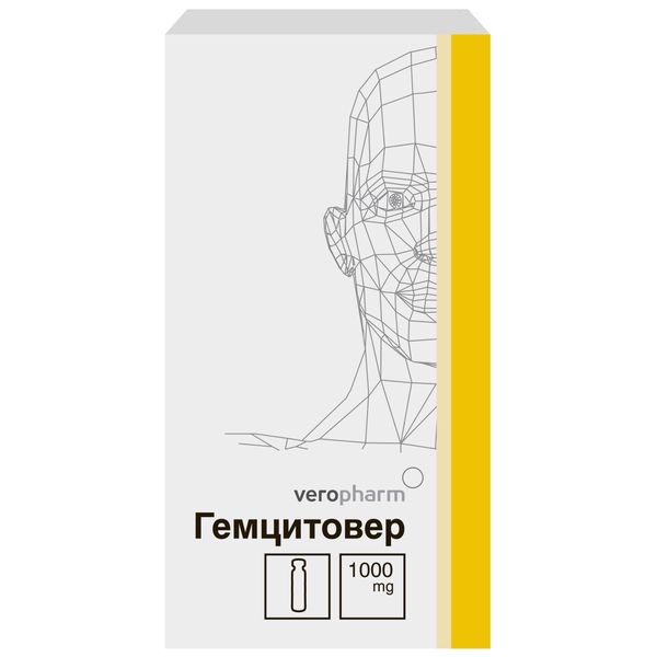 Гемцитовер лиофилизат для приг. раствора для инфузий 1000мг