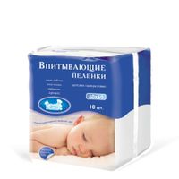 Пеленки впитывающие гигиенические одноразовые детские Наша мама 60х60см 10шт