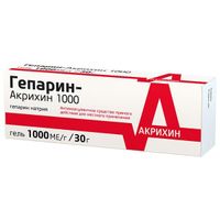 Гепарин-Акрихин 1000 гель для наружного применения 1000МЕ/г 30г  миниатюра фото №2