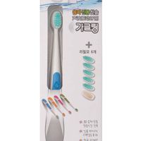 Щетка зубная с насадками электрическая + 6 насадок sonic vibrating toothbrush синий lki