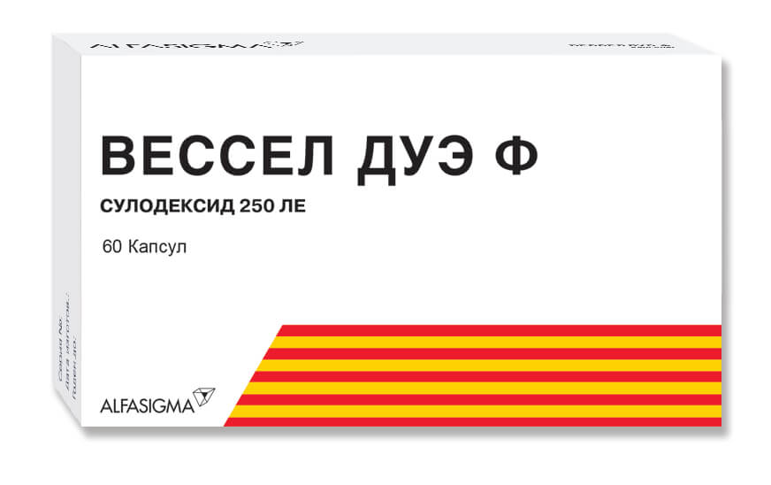Изображение товара Вессел ДУЭ Ф капсулы 250 ле 60шт для лечения ангиопатий