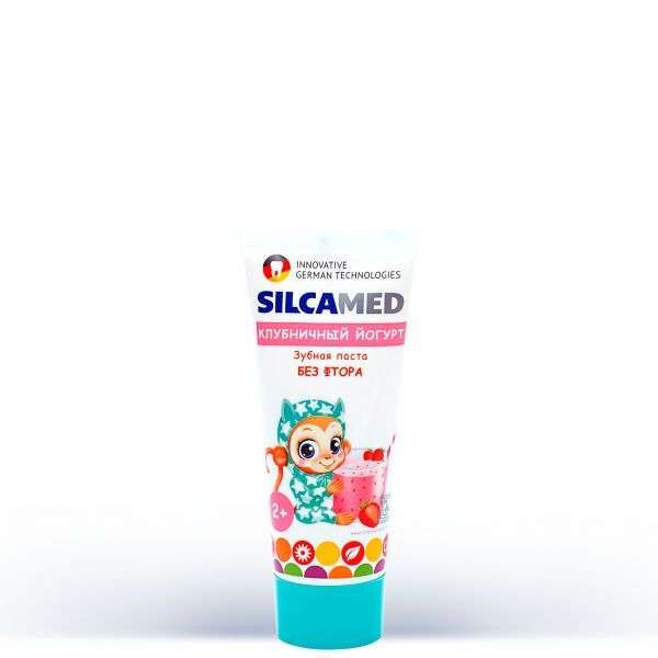 Зубная паста клубничный йогурт Silcamed/Силкамед 65мл
