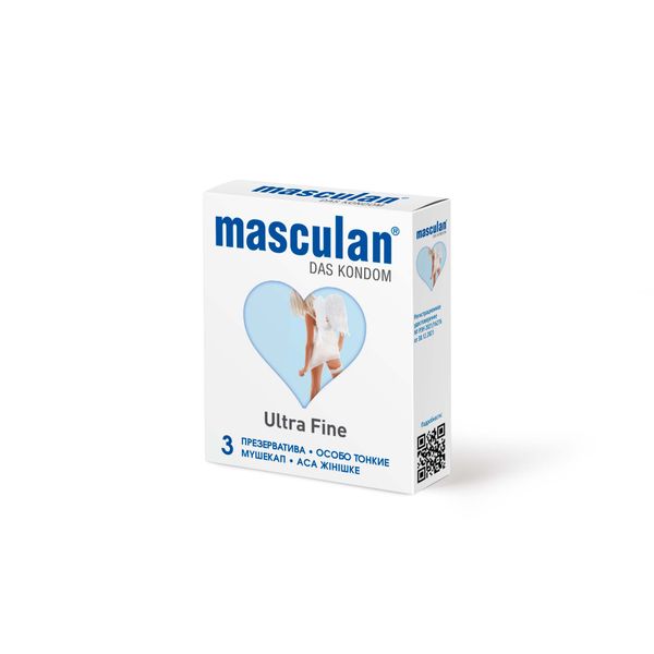 Презервативы особо тонкие Ultra Fine Masculan/Маскулан 3шт презервативы masculan 2 ultra fine особо тонкие 20 шт