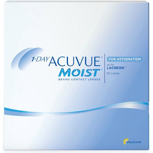 Линзы контактные Acuvue 1 day moist (9/-10,00) 90шт