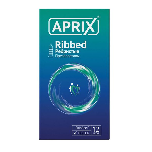 Презервативы ребристые Ribbed Aprix/Априкс 12шт презервативы точечные dotted aprix априкс 12шт