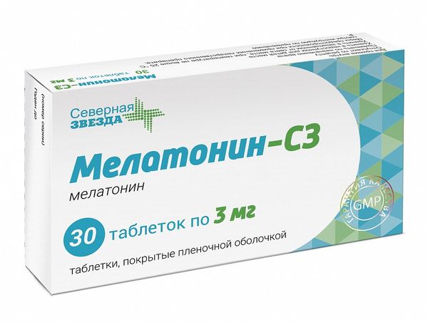 Мелатонин-СЗ таблетки п/о плен. 3мг 30шт