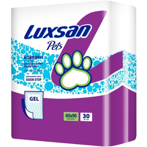 Коврики для животных Premium Gel Luxsan 60х90см 30шт коврики для животных premium gel luxsan 40х60см 50шт