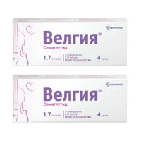 2Х Велгия раствор для п/к введ. шприц-ручка 1,7мг/доза 3мл+Игла 5шт
