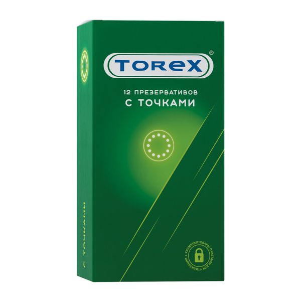 Презервативы с точками Torex/Торекс 12шт презервативы torex продлевающие 12шт