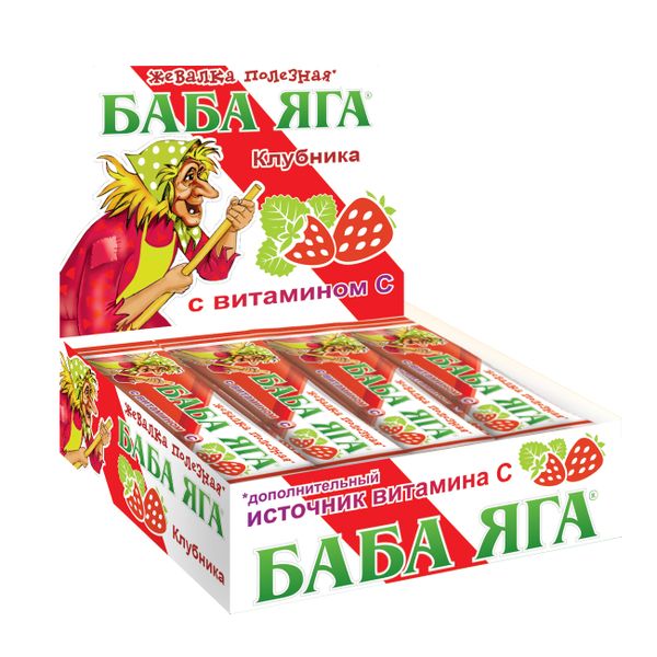 Баба Яга с витамином С клубника конфеты жевательные 11г фото №2