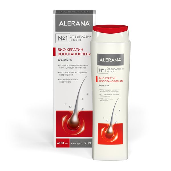 Шампунь для волос восстанавливающий Био Кератин AleranaАлерана фл 400мл 699₽