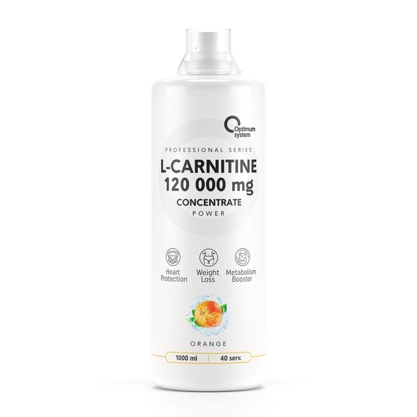 Концентрат L-карнитина 120000мг Power апельсин Optimum System/Оптимум систем 1л
