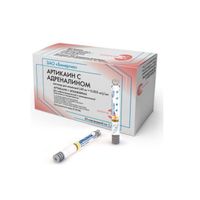 Артикаин с адреналином р-р д/ин (40 мг+0,005 мг)/мл картридж 1,8 мл 50 шт
