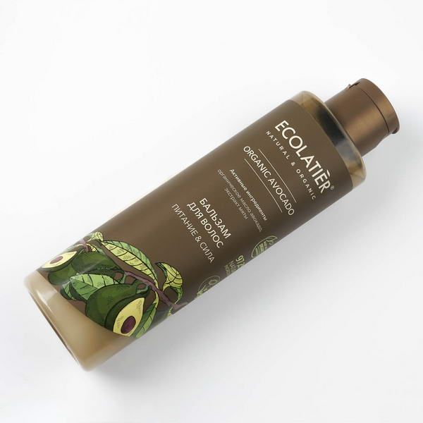 Бальзам для волос Питание & Сила Серия Organic Avocado, Ecolatier Green 250 мл фото №2