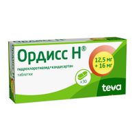 Ордисс Н таблетки 12,5мг+16мг 30шт миниатюра фото №3